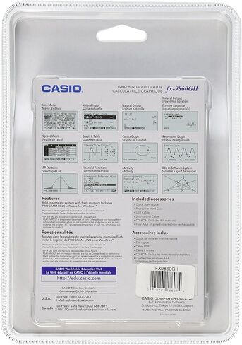Casio fx-9860GII Graphing Calculator, Black in Kuwait