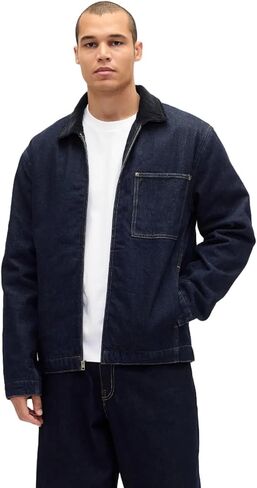 GAP mens Denim Lined Chore Jacket in Saudi Arabia