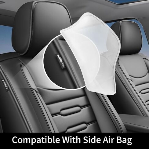 Fit Wrangler 4-Door Car Seat Covers for Jeep Wrangler 2010-2025 2026 -Upgraded Premium Waterproof & Breathable Leather,Airbag Compatible,All-Weather Seat Cushion Protector,Full Set,Black in Saudi Arabia