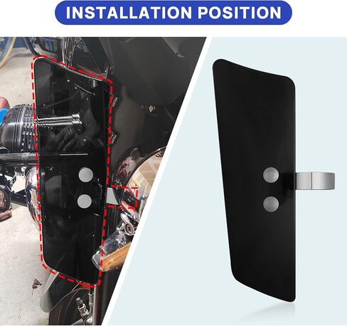 عاكس الرياح للساق، عاكس الرياح للشوكة الأمامية للدراجات النارية PSLER مع أقواس لـ VT1100C2 Shadow Sabre، VN1500D Vulcan Classic، VL1500 Boulevard، XV1600 Road Star Classic، أسود in Kuwait