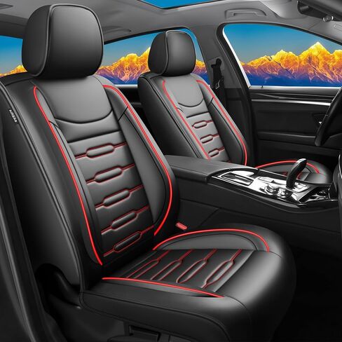 أغطية مقاعد السيارة Fit Wrangler ذات 4 أبواب لسيارة Jeep Wrangler 2010-2025 2026 - جلد ممتاز مقاوم للماء وجيد التهوية، متوافق مع الوسادة الهوائية، واقي وسادة المقعد في جميع الأحوال الجوية، مجموعة كاملة، أسود in Kuwait