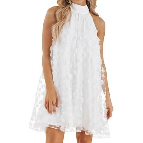VIMPUNEC Womens Summer Halter Mini A Line Swing Dress Wedding Guest Formal Cocktail Homecoming Dress in Saudi Arabia