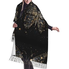 Rhinestone Butterfly Tassel Warm Scarf Super Soft Faux Cashmere Long Fashion - Winter Travel Spring Festival Gift For Friends Lovers in Saudi Arabia