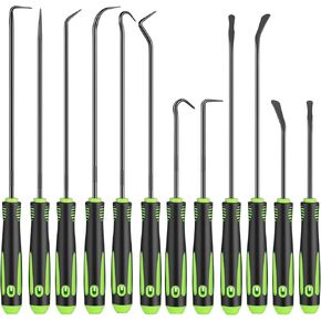 مجموعة أدوات اختيار وخطاف دقيقة مكونة من 12 قطعة، مجموعة أدوات اختيار طويلة وقصيرة لإزالة حشية زيت السيارة/حلقة دائرية، مزيل سحب الخطافات مع قبضة مضادة للانزلاق، مجموعة اختيار ميكانيكي للسيارات in Kuwait