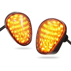 PBYMT فلوش جبل دراجة نارية بدوره إشارة، 2PCS 12V المدخن LED مؤشر ضوء الوامض صالح لياماها YZF R1 R3 R6 R6S MT-07 MT-09 TMAX Fazer FZ FZ1 FZ6 FZ6R FZ07 FZ8 FZ09، العنبر in Kuwait