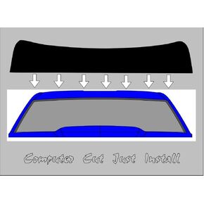 Generic DIY Computer Cut Windshield Tint Eyebrow Visor Compatible with Ford F250 F350 97-04 - 5%, Black in Saudi Arabia