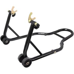 Motorcycle Rear Stand Adjustable Fork Spool Paddock Swing Arm Lift 850lbs Compatible with Universal Motorbike Black Tools in Kuwait