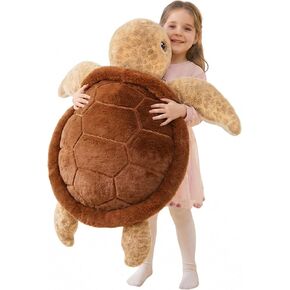 IKASA Giant Sea Turtle Stuffed Animal Plush Toy,Big Large Jumbo Soft Toys,30" Cute Huge Size Fat Fluffy Plushy Plushie,Gifts for Kids in Kuwait