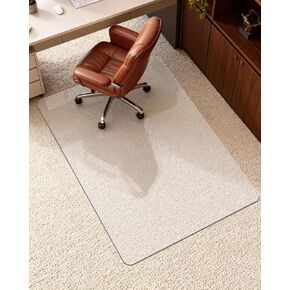 سجادة كرسي مكتب صلبة متجمدة للسجاد ذو الوبر العالي والأرضيات الصلبة، 32 بوصة × 47.2 بوصة، سجادة كرسي كمبيوتر متدحرجة مضادة للانزلاق، وسادة كرسي شديدة التحمل تحت المكتب، واقي أرضية بالسجاد للمنزل، قطعة واحدة in Kuwait