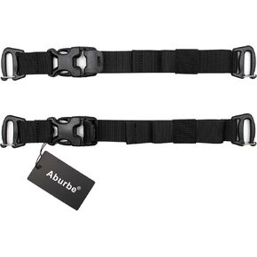 أحزمة ظهر طويلة قابلة للتعديل بطول 83.88 سم مع إبزيم سريع الفك، ملحق شديد التحمل، إضافة إلى أشرطة ربط لأسفل لحقيبة النوم، والخيمة، وحصيرة اليوجا، والمشي لمسافات طويلة، وركوب الدراجات، والأمتعة - عبوتان باللون الأسود in Kuwait