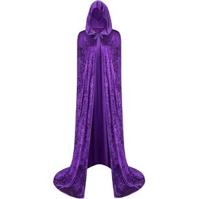 Velvet Renaissance Costume Cloak with Hood, Unisex Medieval Cosplay Cape for Festivals & Parties in Saudi Arabia