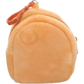 Candy Color Plush Coin Purse Keychain Pouch for Boys Small Cartoon Travel Organizer Cute Brown Plush Mini Wallet Portable Storage Bag in Kuwait