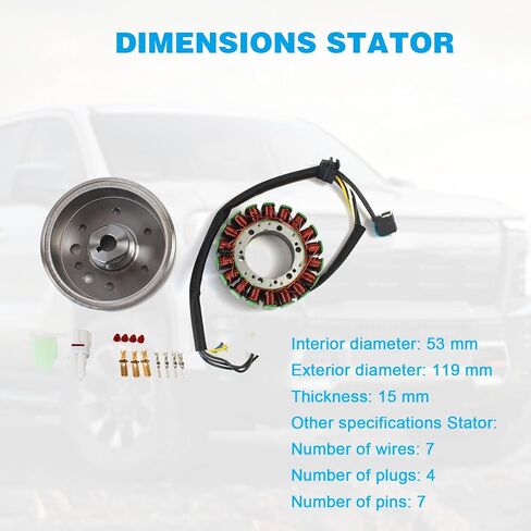Flywheel Kit Stator and Gasket 32101-38F01 for Arctic Cat 400 ATV Eiger 2002-2007 Automatic Direct OE Replacement in Saudi Arabia
