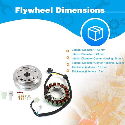 Flywheel Kit Stator and Gasket 32101-38F01 for Arctic Cat 400 ATV Eiger 2002-2007 Automatic Direct OE Replacement in Saudi Arabia