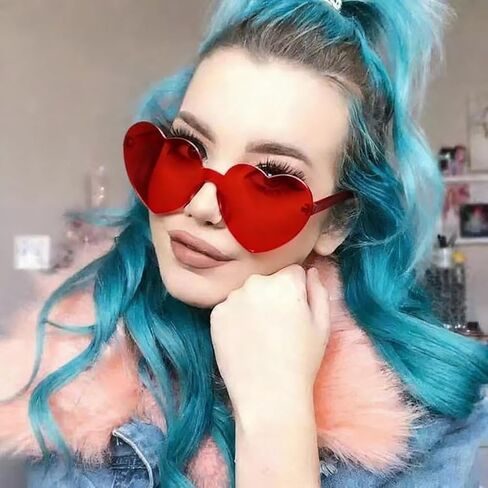 12 عبوة من نظارات عيد الحب على شكل قلب، نظارات شمسية بدون إطار، تبادل الهدايا in Kuwait