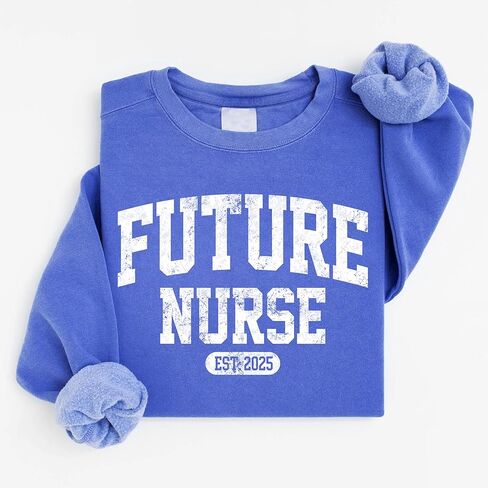 Chillever Personalized Future Nurse Sweatshirt, Custom Nursing Student Sweater, Nursing School Graduation Gift, Medical Crewneck, Appreciation Week Present for Healthcare Worker in Saudi Arabia