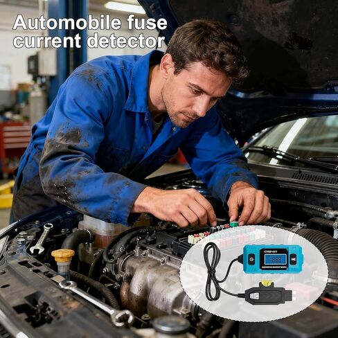 جهاز اختبار مسبار الأعطال في دائرة السيارات، جهاز اختبار تيار عالي الدقة 20 أمبير 48 فولت، مكتشف قصير لتتبع الأسلاك 2 في 1، جهاز اختبار مرحل السيارة مع شاشة LED وإضاءة أمامية in Kuwait