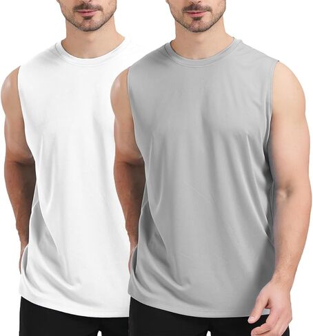 (Size: XL) Mens Tank Tops Sleeveless Muscle T Shirts in Saudi Arabia