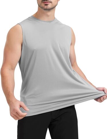 (Size: XL) Mens Tank Tops Sleeveless Muscle T Shirts in Saudi Arabia