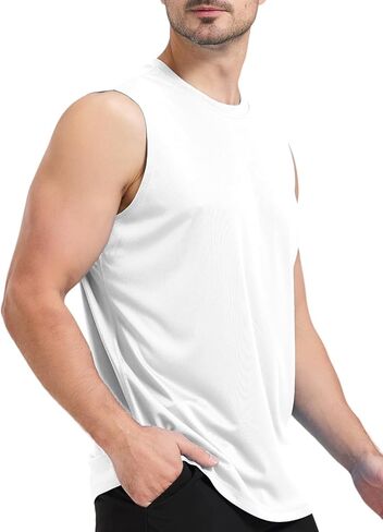 (Size: XL) Mens Tank Tops Sleeveless Muscle T Shirts in Saudi Arabia