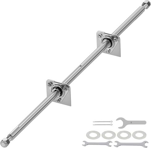 Heavy Duty DIY Steel 44" Go Kart Live Axle Kit 1" Diameter 3/4" Step Down 3/4-16" Fine Thread Ends 1/4" Keyway Replacement for Go Kart Cart ATV Quads Dune Buggies with Rear Axle Bearing Kit in Saudi Arabia