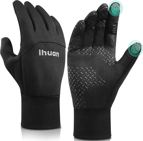 ihuan Winter Gloves for Men and Women - Waterproof Warm Glove for Cold Weather, Thermal Gloves with Touch Screen Finger for Workout, Running, Cycling, Bike in Kuwait