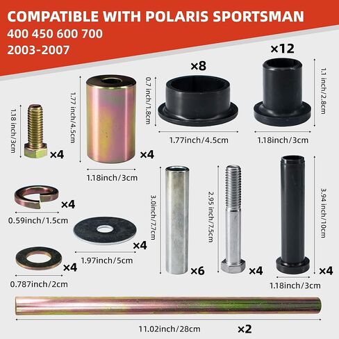 طقم عمود جلبة الذراع الخلفي الأيسر والأيمن - متوافق مع Polaris Sportsman 400 450 500 600 700 800 استبدال 5020826 5434548 5434551 5133806 5434550 in Kuwait