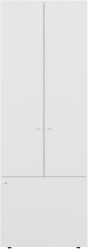 نظام خزانة قائم بذاته بثلاثة أبواب مع قضيب تعليق وأرفف من الخشب الأبيض الصناعي، مثالي لغرفة النوم أو المرافق أو غرفة الغسيل in Kuwait