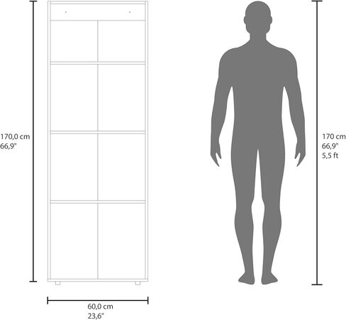 نظام خزانة قائم بذاته بثلاثة أبواب مع قضيب تعليق وأرفف من الخشب الأبيض الصناعي، مثالي لغرفة النوم أو المرافق أو غرفة الغسيل in Kuwait