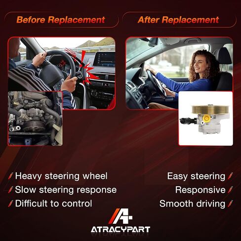 مضخة توجيه كهربائية مع بكرة متوافقة مع 2005-2010 Honda Odyssey، 2005-2008 Honda Pilot، 2007-2013 Acura MDX، 3.5L/3.7L V6، يستبدل # 21-5442، 56110RGL305، 56110RGLA01 in Kuwait