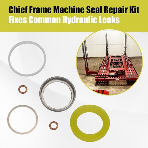for Chief Frame Machine Seal Kit - for EZ-Liner II & S21 (NOT for S-21M) Towers, Auxiliary & Lift Rams | Fits 5 & 10 Ton | w/Exclusive Steel Retainer in Saudi Arabia
