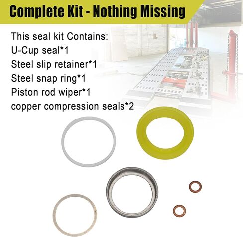 for Chief Frame Machine Seal Kit - for EZ-Liner II & S21 (NOT for S-21M) Towers, Auxiliary & Lift Rams | Fits 5 & 10 Ton | w/Exclusive Steel Retainer in Saudi Arabia