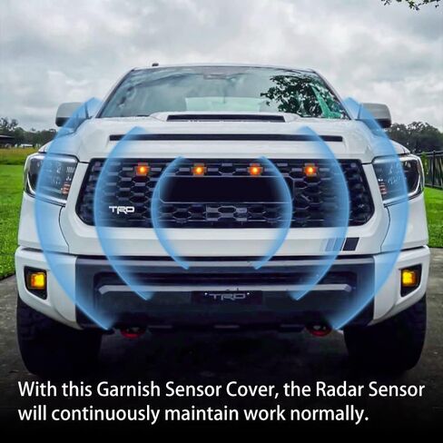 DOOD Front Grille Sensor Cover for toyotaTundra 2018 2019 2020 2021 Trd Pro Tundra Radiator Grill Garnish TSS Front Sensor Cover Replace 53141-34010 in Kuwait