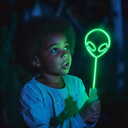 Windy City Novelties 18"" LED Alien Wand - Green Light-Up Space Toy for Kids and Adults - Cosmic Adventure Accessory in Saudi Arabia