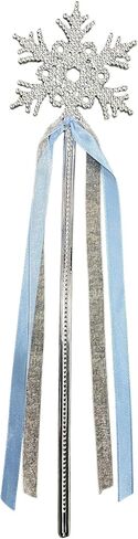 Snowflake Wand | Snow Flake Wand | Snowflake Princess Wands | Princess Costume Accessories | Winter Fairy Wands | Ice Queen Costume Accessory | Holiday Wands | Silver | 13" in Saudi Arabia