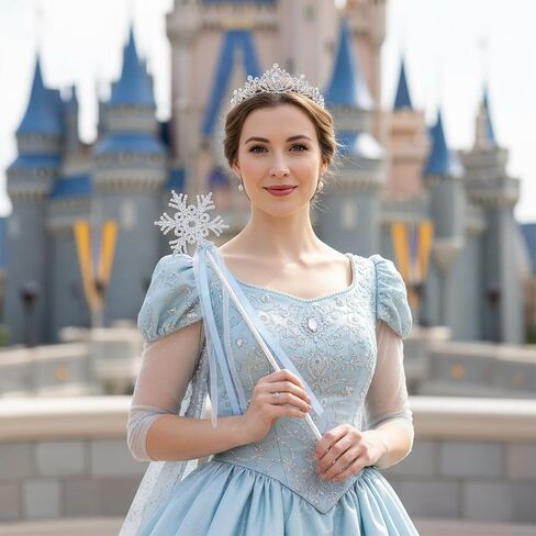 Snowflake Wand | Snow Flake Wand | Snowflake Princess Wands | Princess Costume Accessories | Winter Fairy Wands | Ice Queen Costume Accessory | Holiday Wands | Silver | 13" in Saudi Arabia