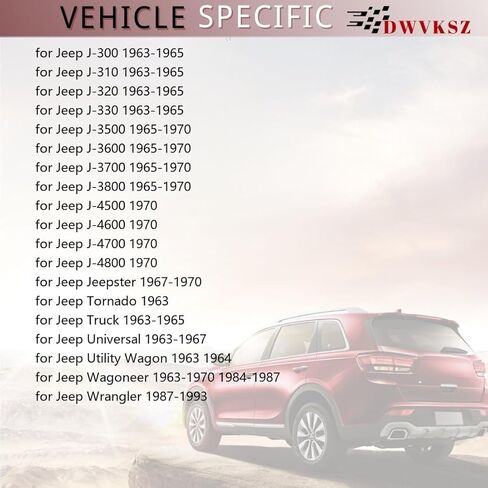 غطاء المبرد يحل محل #1338078، 3220313 لسيارة جيب J-2500 3.8L 1965 1966 1967 1968 1969 1970، لسيارة جيب J-2500 5.3L 1965 1966 1967 1968 1969 1970، (1x) in Kuwait