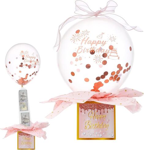 Money Birthday Box, Money Box for Cash Gift Birthday, Funny Pull Cash Surprise for Party Gift (Pink) in Saudi Arabia