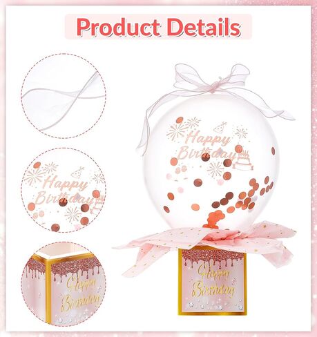 Money Birthday Box, Money Box for Cash Gift Birthday, Funny Pull Cash Surprise for Party Gift (Pink) in Saudi Arabia