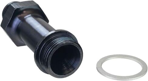 Moroso 65147 Carburetor Fuel Inlet Fitting, 8AN x 7/8-20, 3" Long, Black Anodize in Saudi Arabia