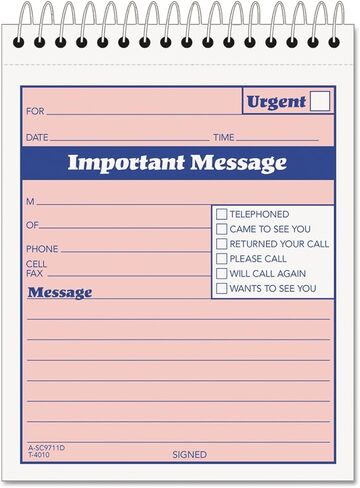Tops 4010 Important Message Pad, 4-1/4-Inch x6-Inch, 50 Sets, PK/CY Paper in Saudi Arabia