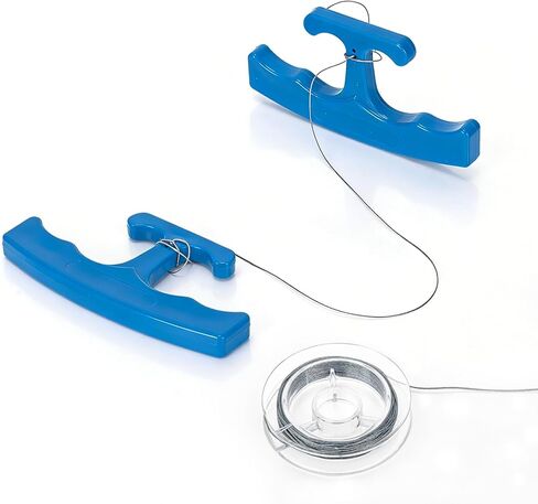 PSLER Blue Car Emblem Removal Tool, Plate Line Badge Remover - 1 Pair Kit with 5M High-Strength PE Cable for Vehicle Decal, Vinyl Wrap and Window Tint Installation in Saudi Arabia