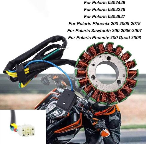 ملف الجزء الثابت للمولد متوافق مع 0452449 يناسب طرازات Phoenix 200 2005-2018 Phoenix 200 Quad 2008 Sawtooth 200 2006-2007 in Saudi Arabia