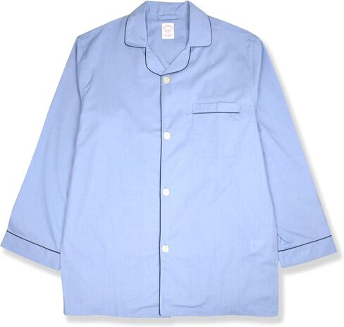 Brooks Brothers Mens Micro Check Cotton Two Piece Pajama Shirt and Pants Lounge Set, in Saudi Arabia