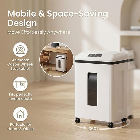 Heavy Duty Paper Shredder: 7 Sheets P-7 Ultra Micro-Cut 3/64''*5/64'' Shreds Credit Cards & CDs 30 Min Continuous Run 6-Gallon Bin High-Security Commercial for Home Office Business Bank in Saudi Arabia