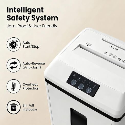 Heavy Duty Paper Shredder: 7 Sheets P-7 Ultra Micro-Cut 3/64''*5/64'' Shreds Credit Cards & CDs 30 Min Continuous Run 6-Gallon Bin High-Security Commercial for Home Office Business Bank in Saudi Arabia