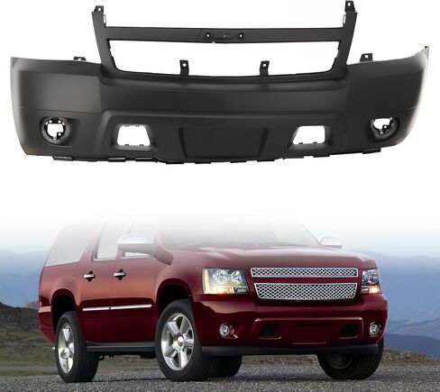 dreamdragon Front Bumper Cover Compatible with 2007-2014 Suburban 1500 Tahoe / 2007-2013 Suburban 2500 Replace GM1000817 in Saudi Arabia