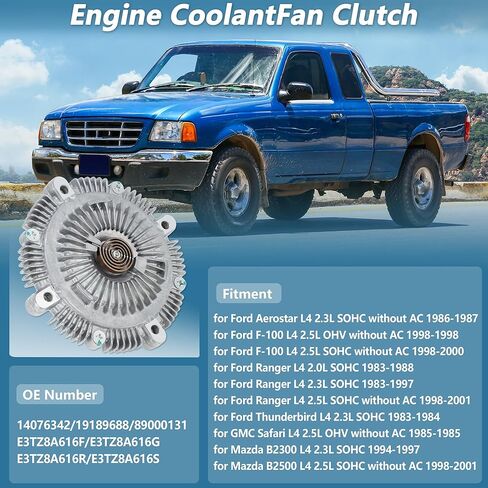 قابض مروحة تبريد المحرك لـ Ford Aerostar F-100 لـ Ranger قابض مروحة المبرد الإلكتروني لشفروليه أسترو 1985 رقم 89000131 in Kuwait