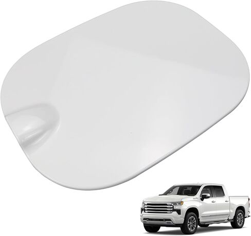 غلاف أنبوب حشو خزان الوقود متوافق مع Chevy Silverado 1500 (2019-2025) - مناسب فقط لسرير Chevy Model Gas 6'6" - جيب باب الوقود بغطاء الغاز، يستبدل 84745944، 84745974 - أبيض in Kuwait