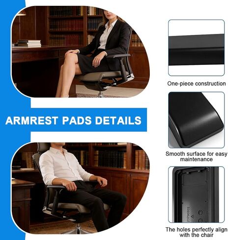 Arm Pads Caps Replacement for Haworth Very Office Chair,Chair Armrest Pads（Black） in Saudi Arabia